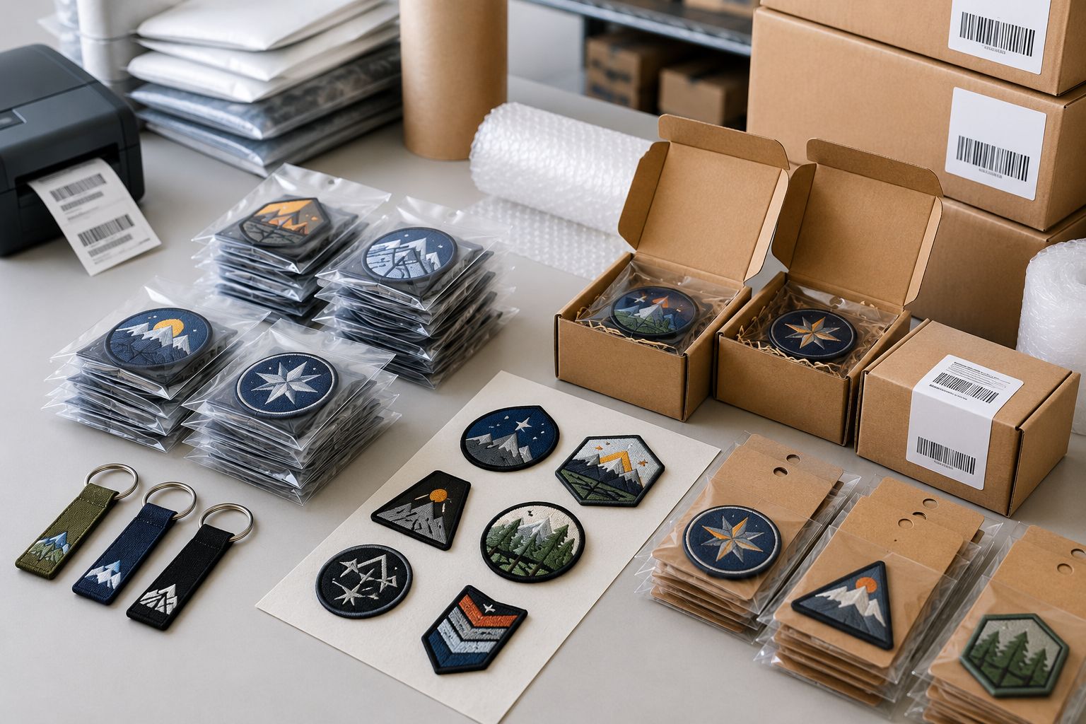 custom patches packing and shipping for wholesale orders