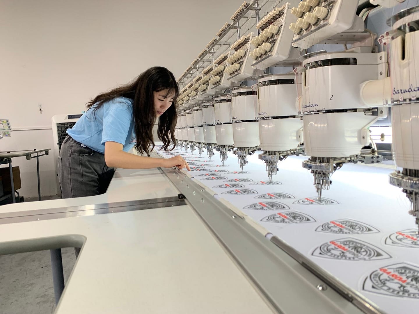 factory embroidery machines for custom patches production