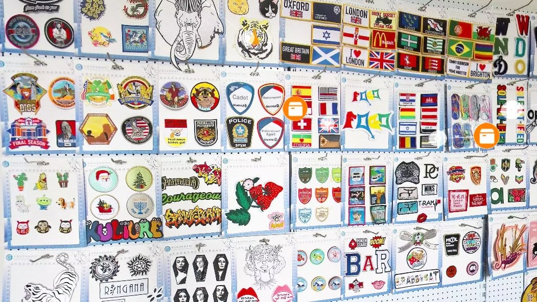 custom patch samples and thread color selection